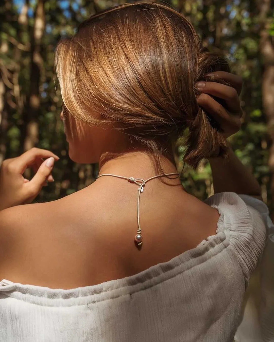 Collier Solitaire Leather