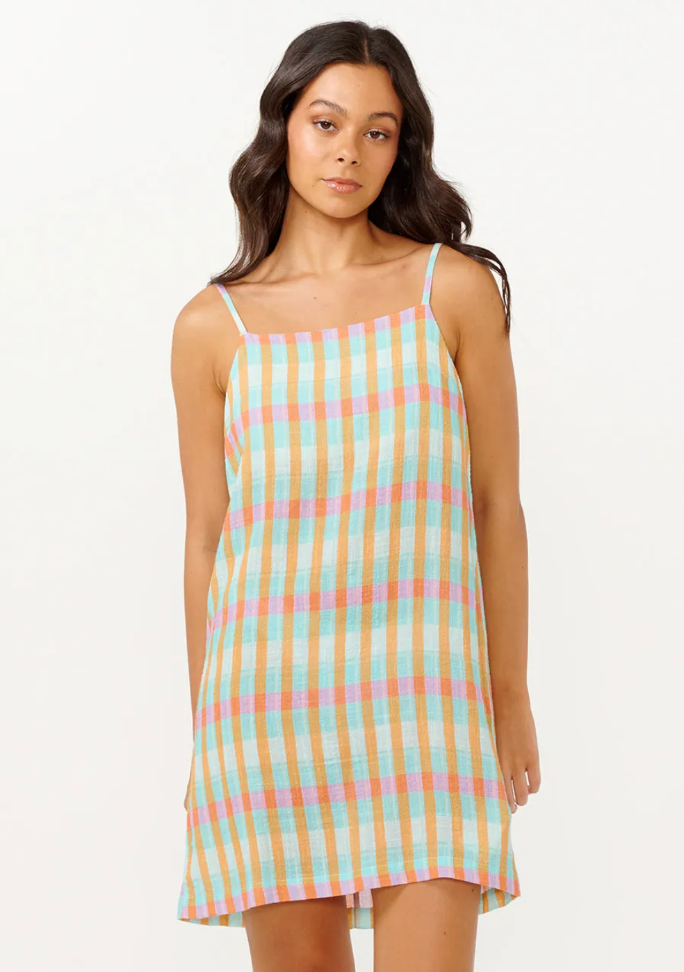Sun To Sea Check Mini Dress