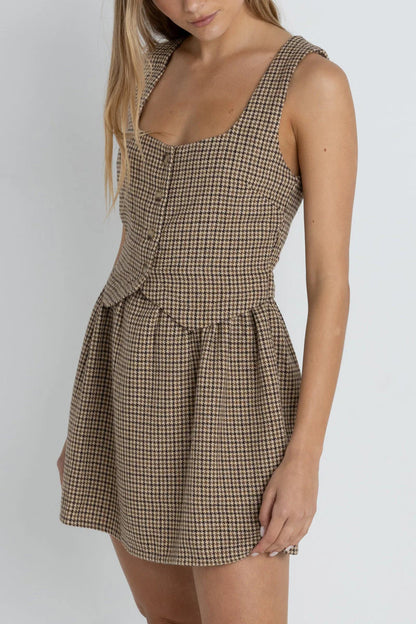 Mollie Check Mini Dress