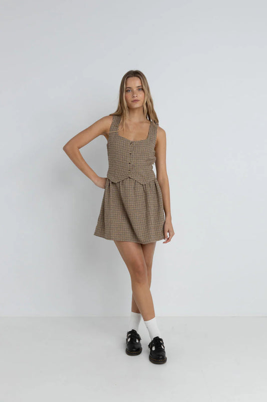 Mollie Check Mini Dress