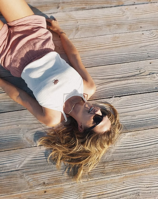 Crop Top Women Coral