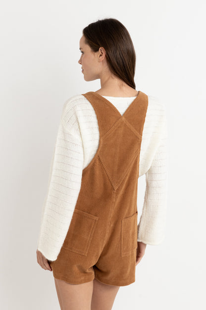 Cord Tied Short Overall
