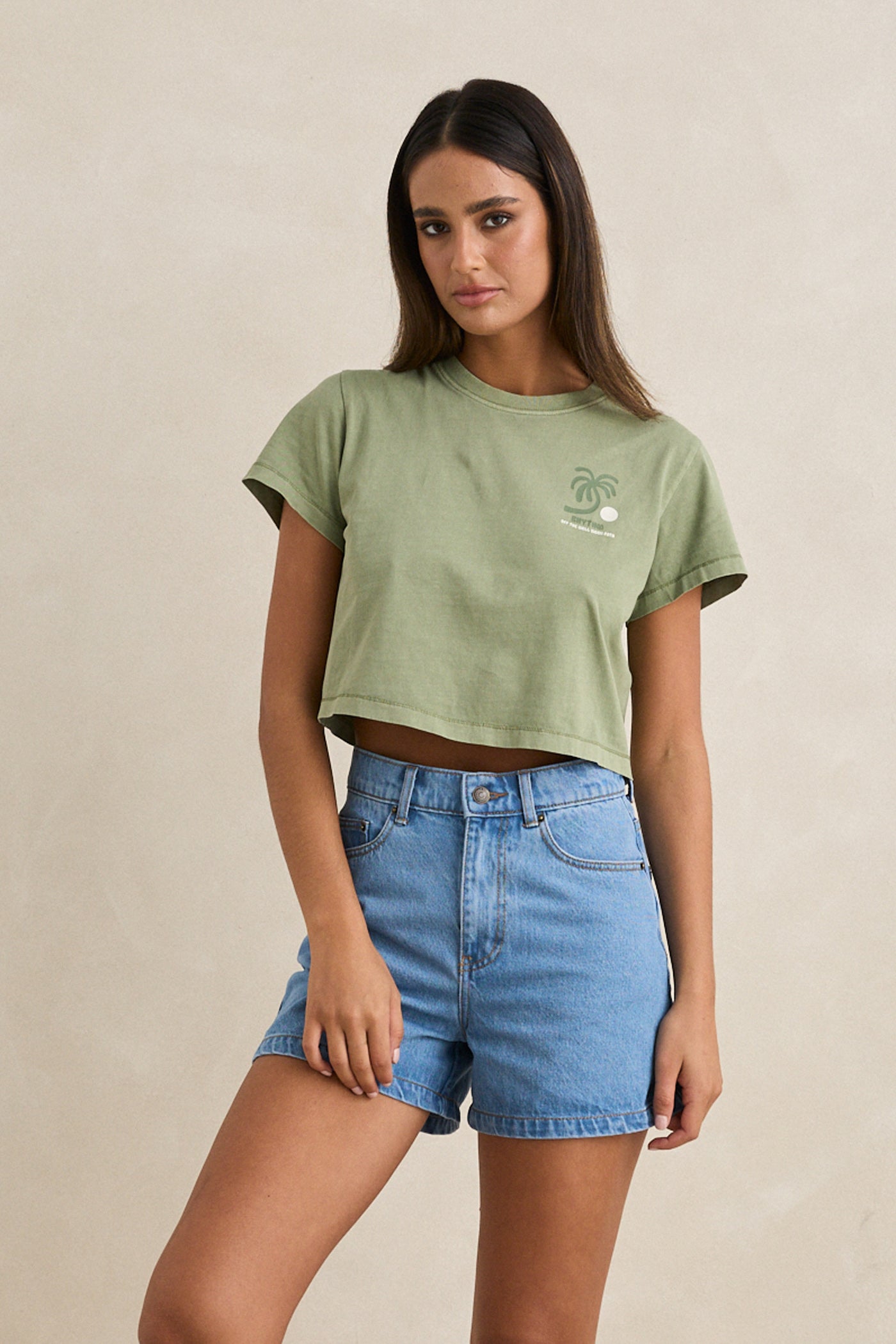 Island Crop Crew Tee - shopify | Down South Surf Shop Mauritius