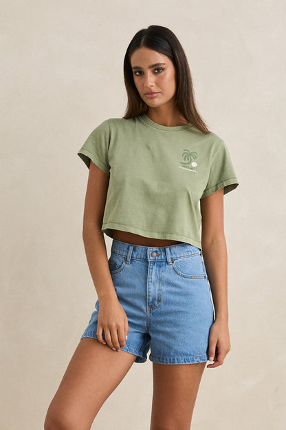 Island Crop Crew Tee - shopify | Down South Surf Shop Mauritius