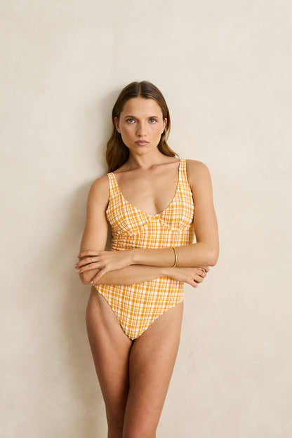 London Check Underwire One Piece