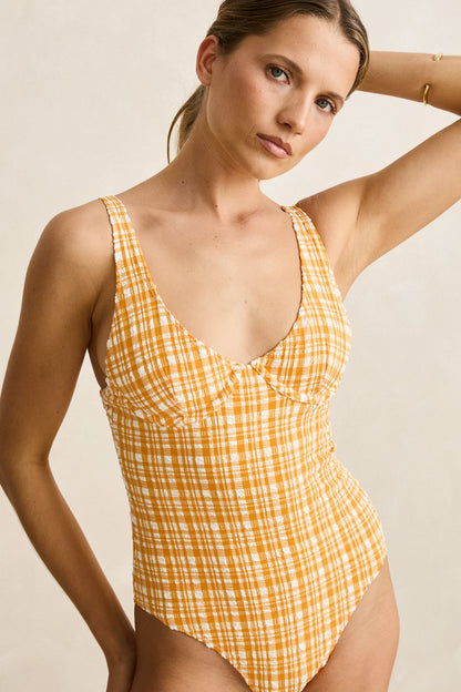 London Check Underwire One Piece