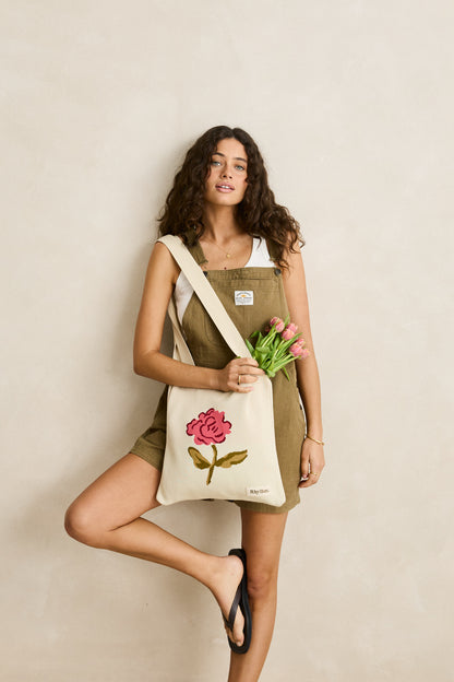 Mila Floral Crochet Tote Bag