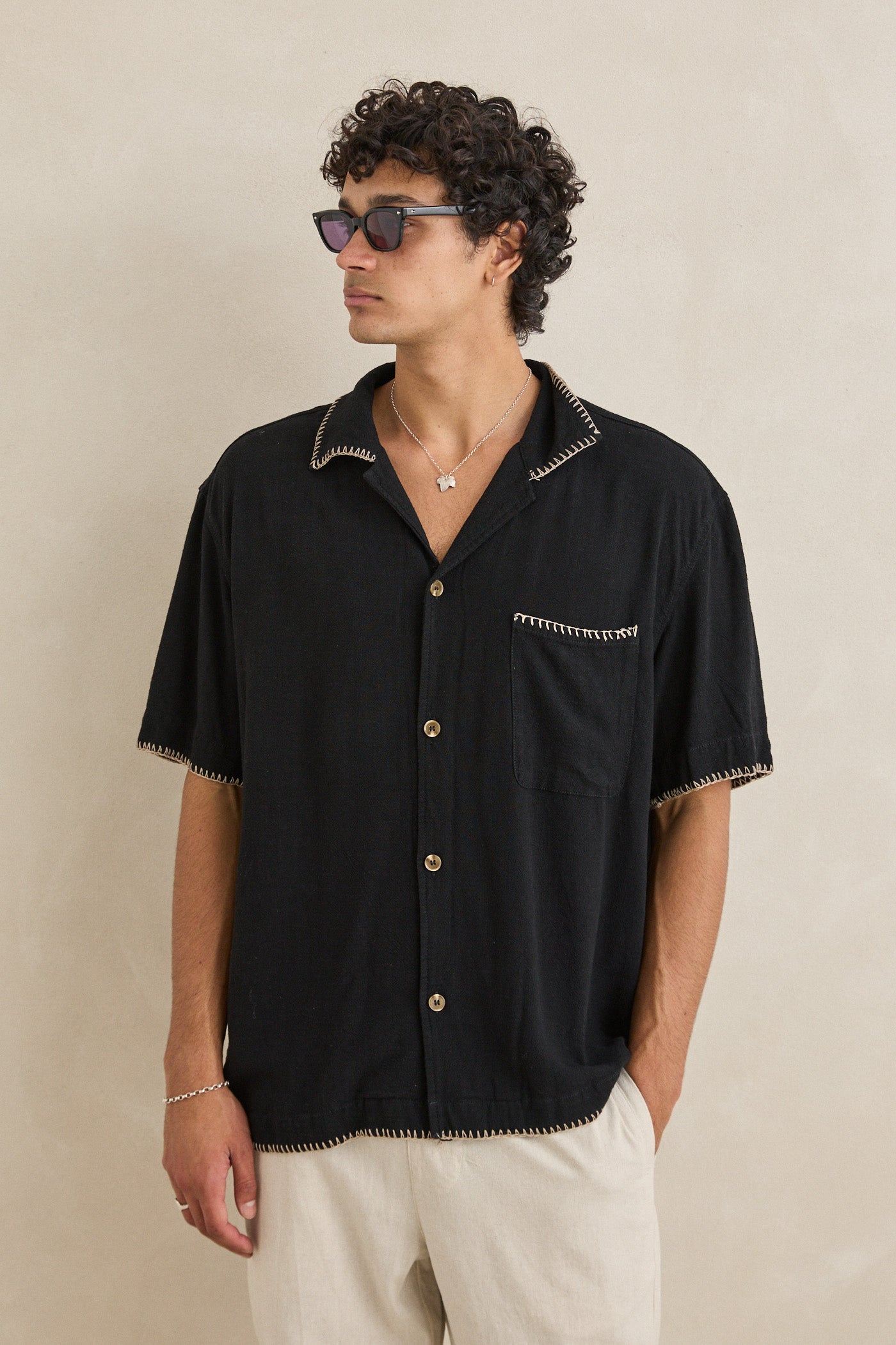 Relaxed Whip Stitch SS Shirt