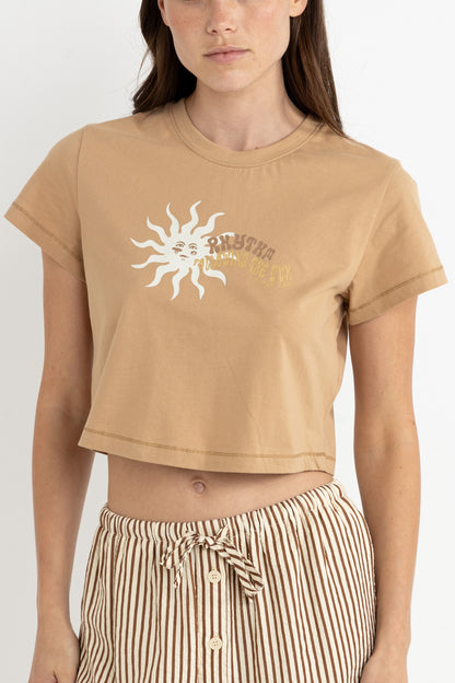 Follow The Sun Crop Crew Tee