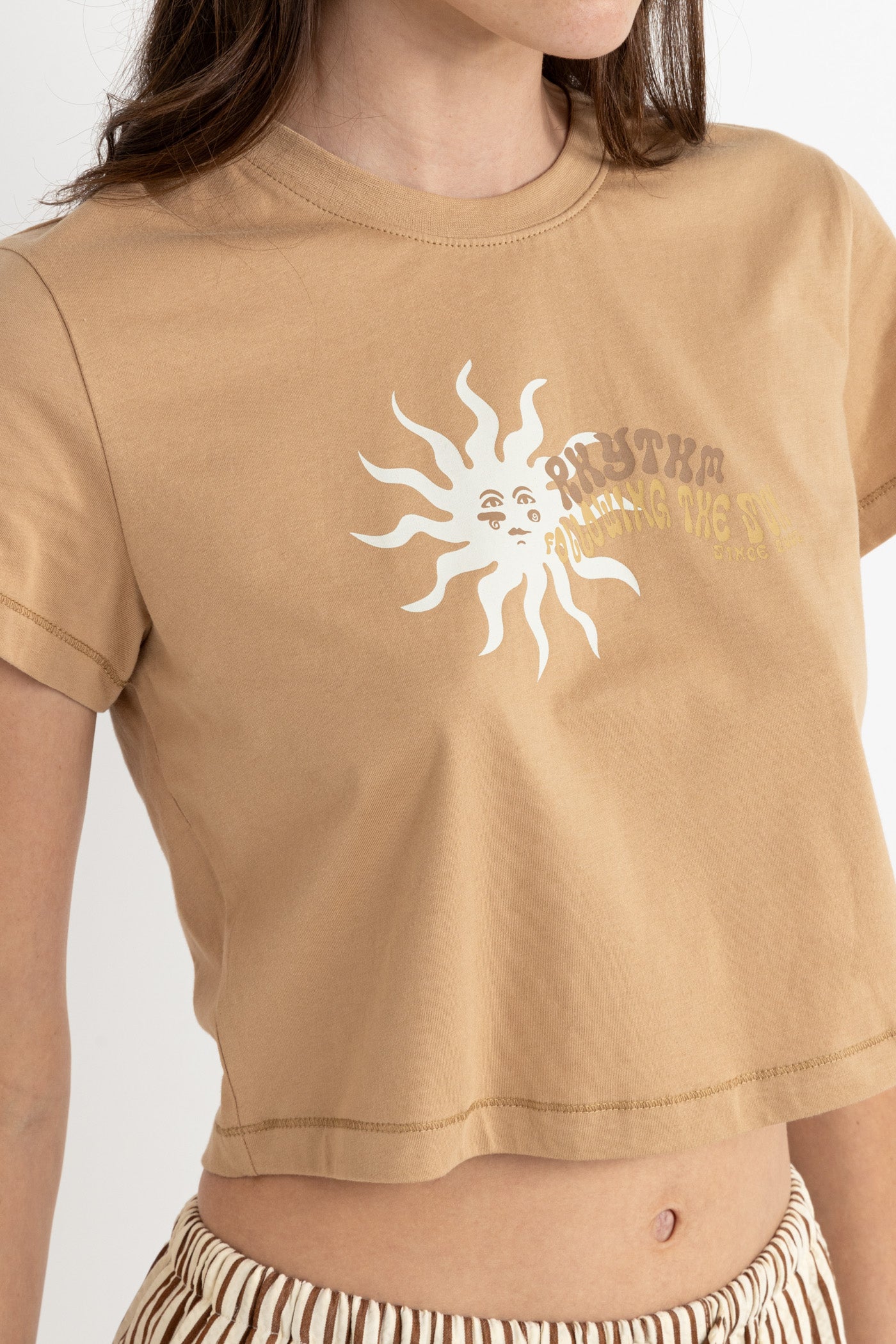 Follow The Sun Crop Crew Tee