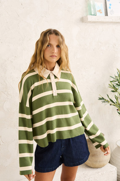 Rugby Polo Knit Sewater