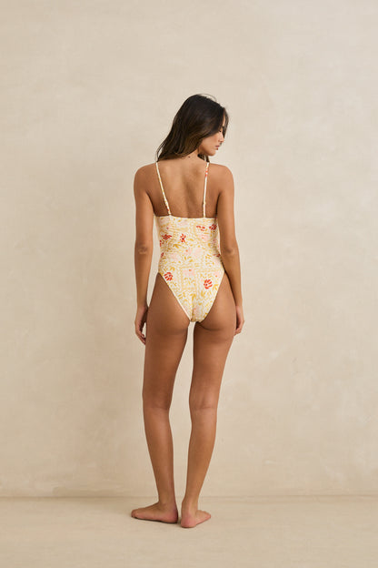 Wildflower Scrunched Side One Piece